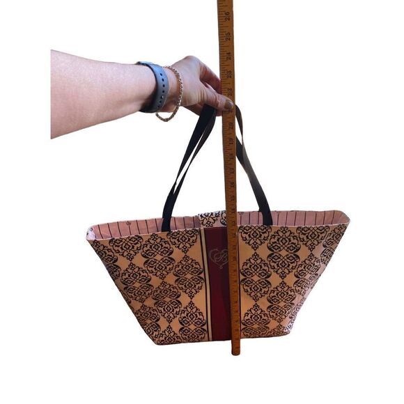 Brighton My Sweet Valentine Pink Black & Burgundy Coated Canvas Tote - Picture 6 of 8